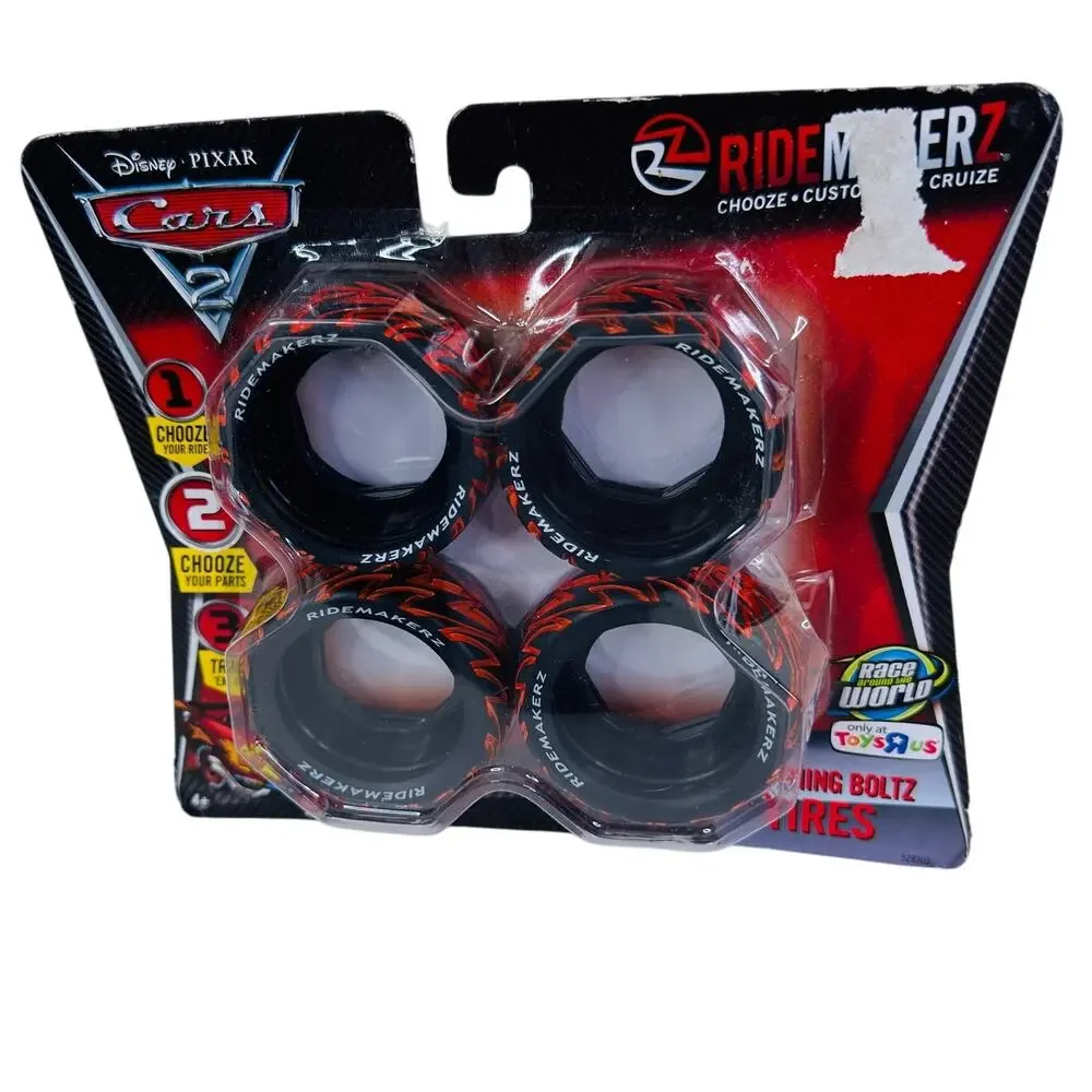 2011 Disney Pixar Cars 2 Ridemakerz‎ RC Lightning Boltz Car Tires - Set of 4